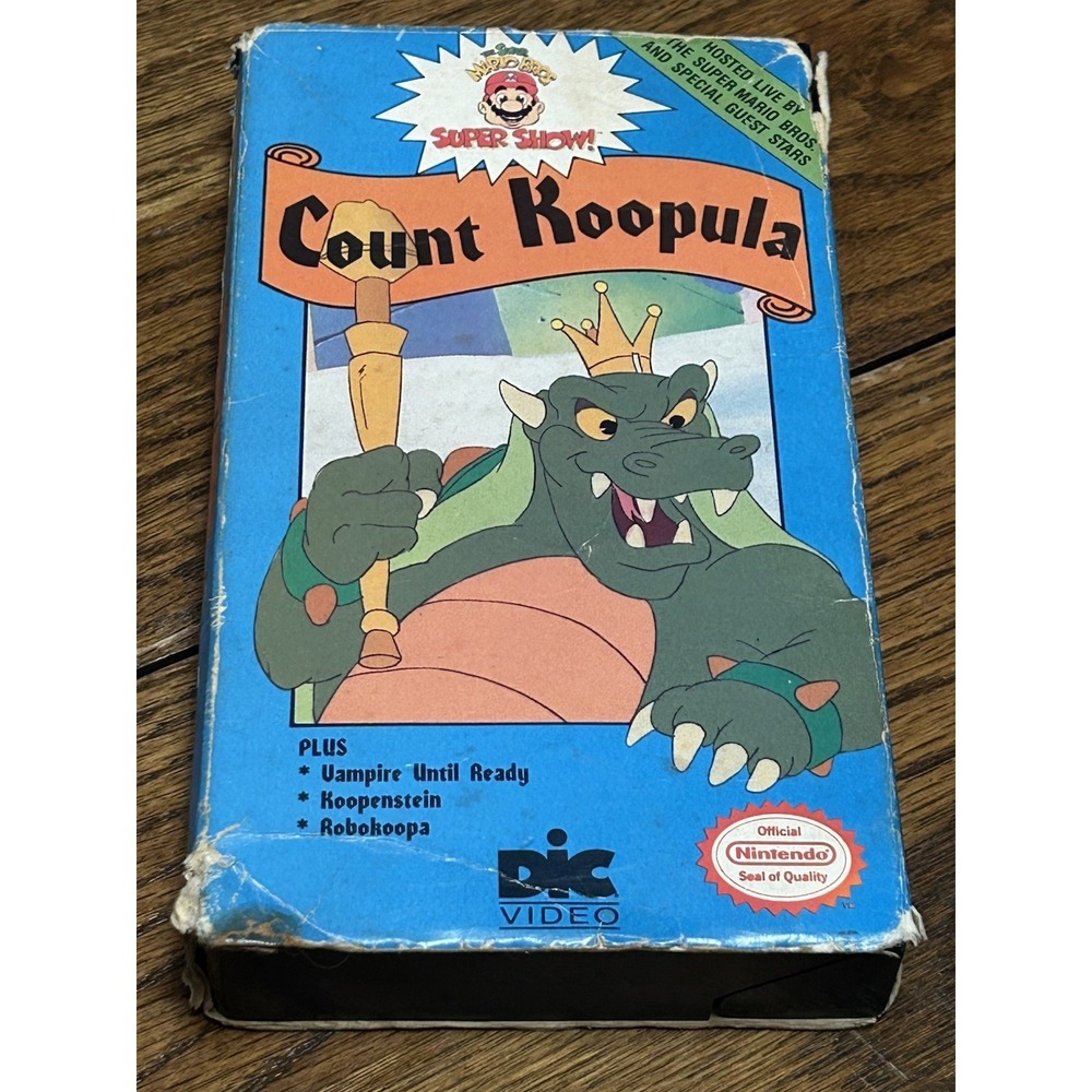 Super Mario Bros Super Show Count Koopula VHS DiC Kids Klassics K6488 Nintendo